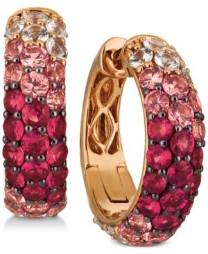 Le Vian Multi-gemstone Ombre Hoop Earrings (4-1/5 Ct. T.w.) In 14k Rose Gold