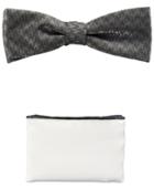 Inc International Concepts Men's Houndstooth Bow Tie & Pocket Square Combo, Only At Macy's