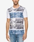 Calvin Klein Jeans Men's Textured Stripe Crew Neck T-shirt