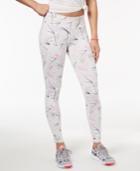 Material Girl Active Juniors' Multicolored Marble-print Leggings, Created For Macy's
