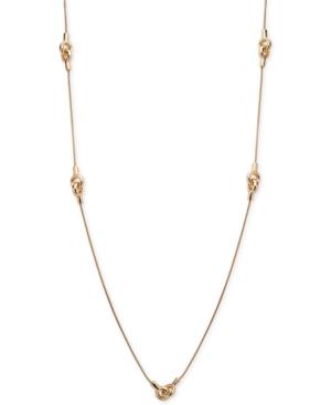 Anne Klein Gold-tone Interlocked Link Long Statement Necklace
