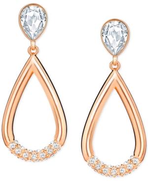 Swarovski Pear-cut Crystal And Pave Teardrop Earrings