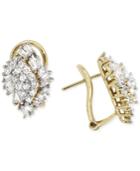 Wrapped In Love Diamond Cluster Earrings (1 Ct. T.w.) In 14k Gold, Created For Macy's