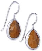 Paul & Pitu Naturally Tiger's Eye Or Corundum Drop Earrings