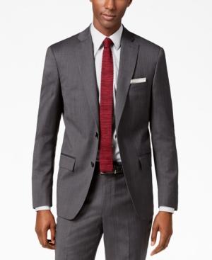 Dkny Men's Slim-fit Stretch Textured Suit Jacket