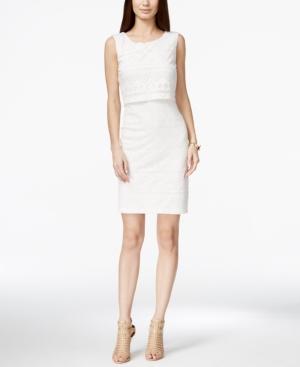 Alfani Petite Perforated Mesh Dress, Only At Macy's