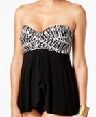 Miraclesuit Between The Pleats Printed Tankini Top Women's Swimsuit