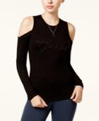 Guess Holly Cold-shoulder Logo Sweater