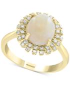 Effy Opal (1-3/8 Ct. T.w.) & Diamond (1/5 Ct. T.w.) Ring In 14k Gold