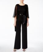 Connected Petite Sequined Wide-leg Jumpsuit