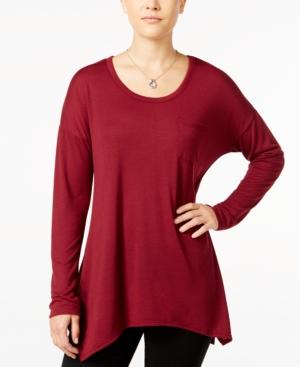 Rebellious One Juniors' Asymmetrical-hem Tunic