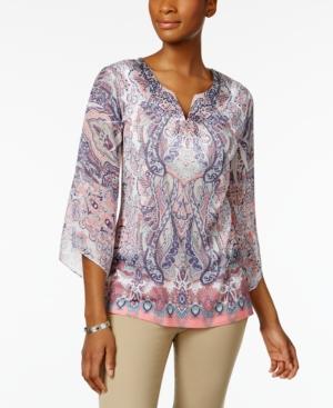 Jm Collection Sublimated-print Tunic, Only At Macy's