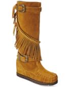 Mojo Moxy Nighthawk Fringe Wedge Boots Women's Shoes