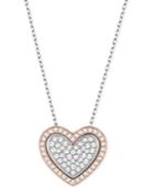 Swarovski Cupid Two-tone Crystal Heart Pendant Necklace