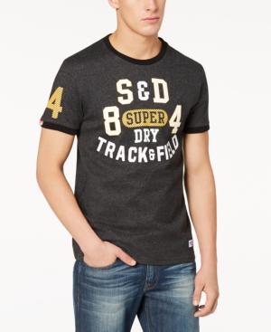 Superdry Men's Track & Field Logo-print Ringer T-shirt