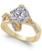 Charter Club Gold-tone Crystal Bypass Ring, Created For Macy's