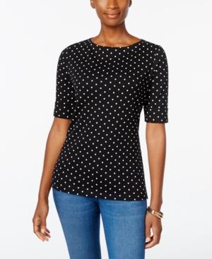 Karen Scott Dot-print Top, Only At Macy's