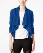 Material Girl Juniors' Lattice-back Waterfall Jacket, Only At Macy's