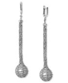 Effy Pearl Cultured Freshwater Pearl Mesh Drop Earrings (12mm) In Sterling Silver