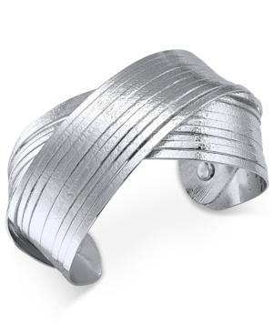 Inc International Concepts Silver-tone Twist Cuff Bracelet, Only At Macy's