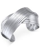 Inc International Concepts Silver-tone Twist Cuff Bracelet, Only At Macy's
