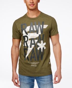 Gstar Men's Raw Raw Raw Camo Graphic-print Logo T-shirt