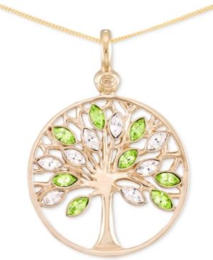 Sis By Simone I. Smith Crystal Tree Of Life Pendant Necklace In 18k Gold Over Sterling Silver