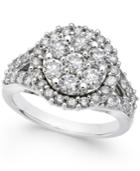 Diamond Round Cluster Ring (2 Ct. T.w.) In 14k White Gold