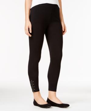 Style & Co Studded Zippered Leggings, Only At Macy's
