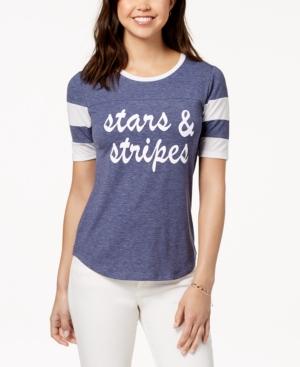 Rebellious One Juniors' Stars & Stripes Graphic T-shirt