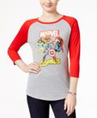 Freeze 24-7 Juniors' Comics Graphic Raglan T-shirt