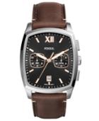 Fossil Men's Knox Brown Leather Strap Watch 38x32mm