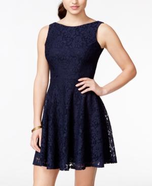 Speechless Juniors' Lace Fit-and-flare Tank Dress, Only At Macy's