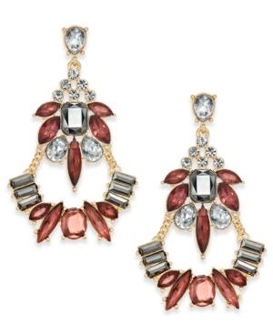Inc International Concepts Gold-tone Multi-crystal Chandelier Earrings, Created For Macy's