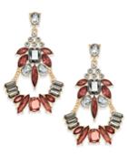 Inc International Concepts Gold-tone Multi-crystal Chandelier Earrings, Created For Macy's