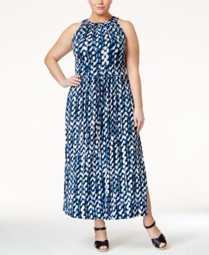 Calvin Klein Plus Size Sleeveless Printed Maxi Dress