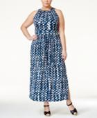 Calvin Klein Plus Size Sleeveless Printed Maxi Dress