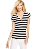 Inc International Concepts Striped Tee, Created For Macy's