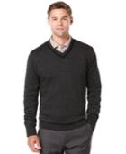 Perry Ellis Texture V-neck Sweater