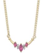 Ruby (5/8 Ct. T.w.) & Diamond Accent 16 Necklace In 14k Gold