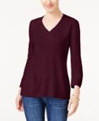 Karen Scott Luxsoft V-neck Sweater, Created For Macy's