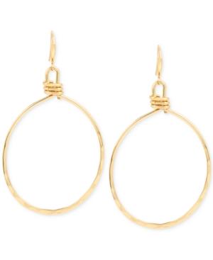 Robert Lee Morris Soho Gold-tone Wire Gypsy Hoop Earrings