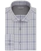 Calvin Klein X Men's Extra Slim-fit Stretch-fabric Plaid Dress Shirt
