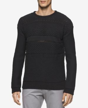 Calvin Klein Men's Multi-textured Crew Neck Sweater