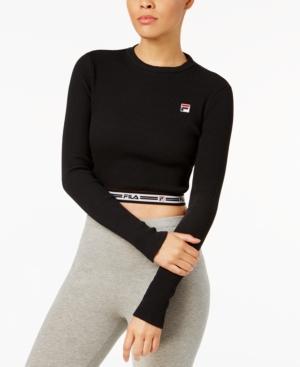 Fila Colleen Cropped Long-sleeve Top