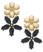I.n.c. Gold-tone Stone Flower Drop Earrings, Created For Macy's
