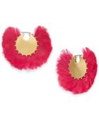 Kate Spade New York Gold-tone Feather Hoop Earrings