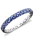 Saph Splash By Effy Shades Of Sapphire Bangle Bracelet (10-3/8 Ct. T.w.) In Sterling Silver