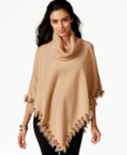 Alfani Faux-fur-trim Poncho, Only At Macy's