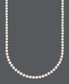 "belle De Mer Pearl Necklace, 22"" 14k Gold A+ Cultured Freshwater Pearl Strand (7-1/2-8mm)"